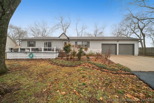 ranch-style house with a garage