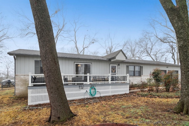 exterior space featuring a deck