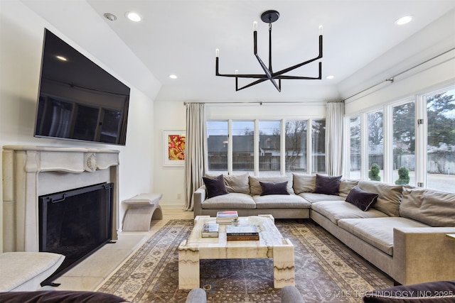 living room with plenty of natural light