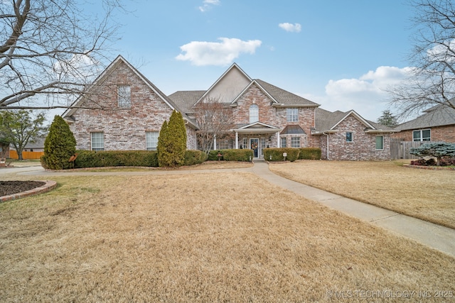 view of front property with a front lawn