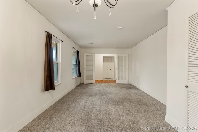 view of carpeted empty room