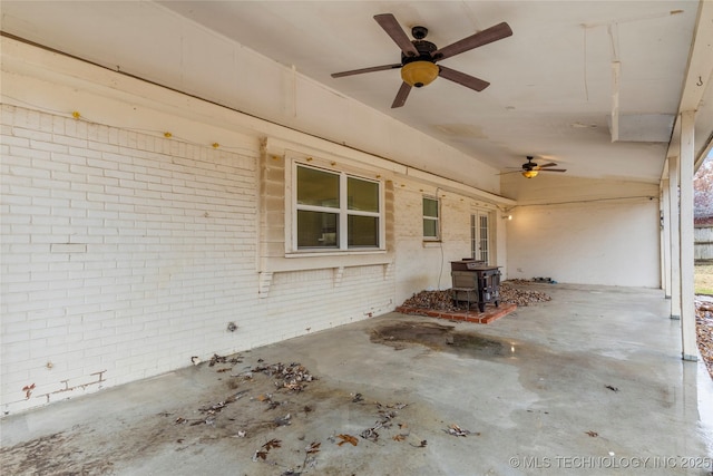 view of patio / terrace with ceiling fan