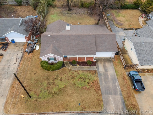 birds eye view of property