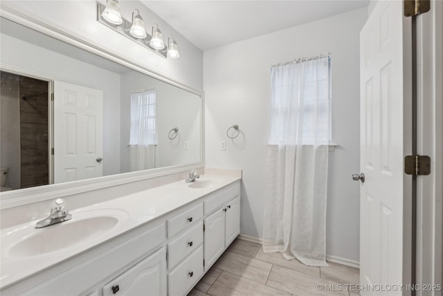 bathroom with vanity