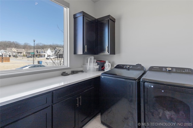 3748 E 116th St S, Tulsa, OK 74137 - laundry room with cabinet space and separate washer and dryer