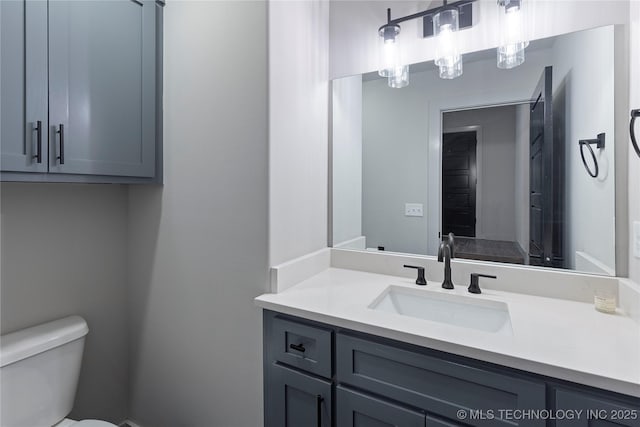 3748 E 116th St S, Tulsa, OK 74137 - half bathroom featuring toilet and vanity
