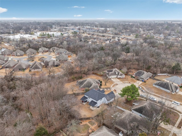 bird's eye view featuring a residential view