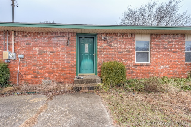 view of doorway to property