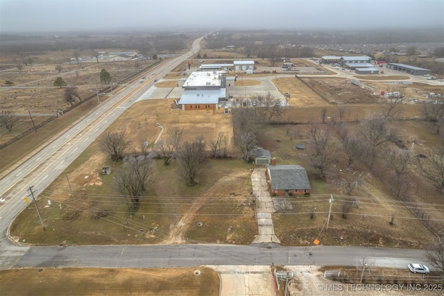 drone / aerial view with a rural view