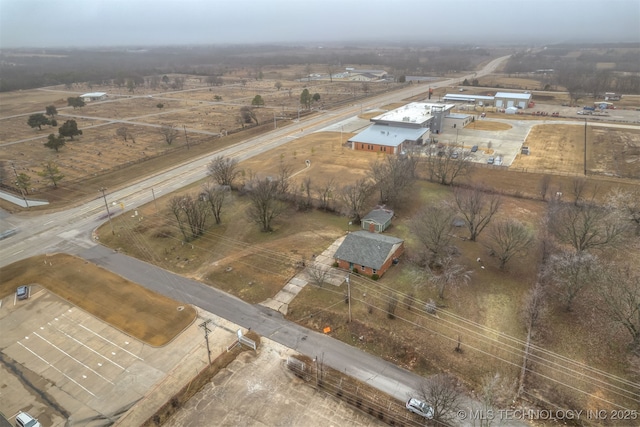 aerial view with a rural view