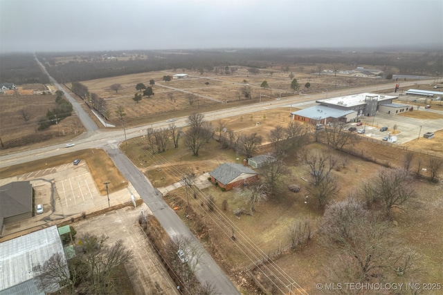 aerial view with a rural view