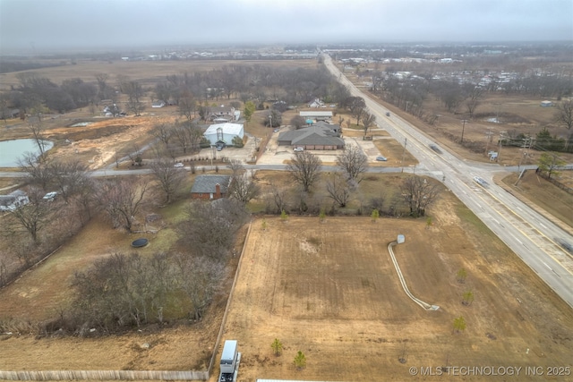 aerial view featuring a rural view