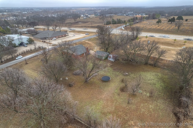 aerial view featuring a rural view