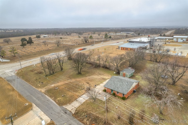 aerial view with a rural view