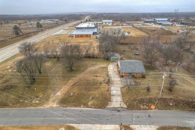 aerial view with a rural view