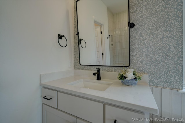 bathroom featuring vanity