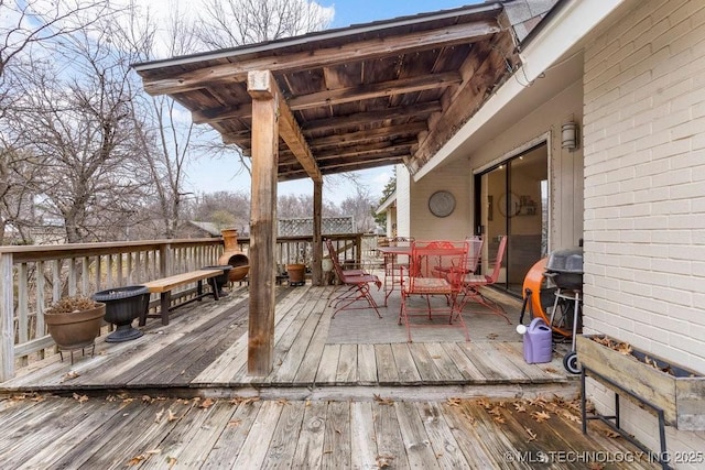 view of wooden terrace