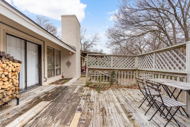 view of wooden deck