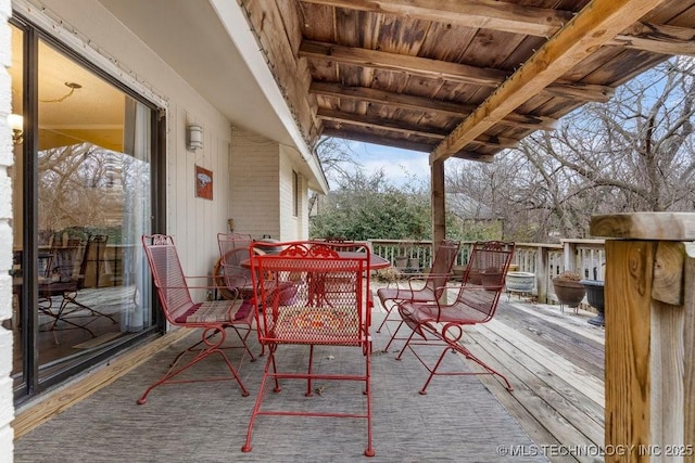 view of wooden terrace