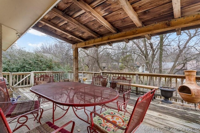 view of wooden deck