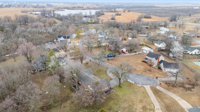 bird's eye view with a rural view