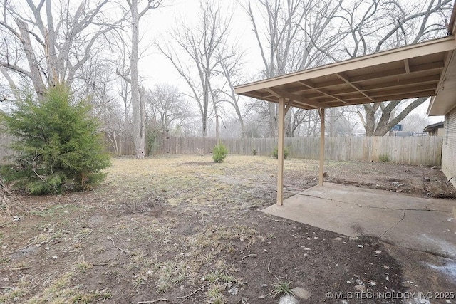 view of yard featuring a patio