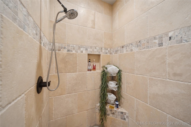 room details featuring tiled shower