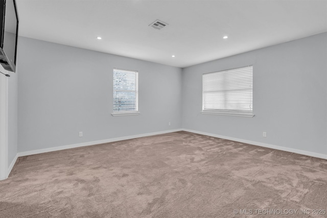 view of carpeted empty room