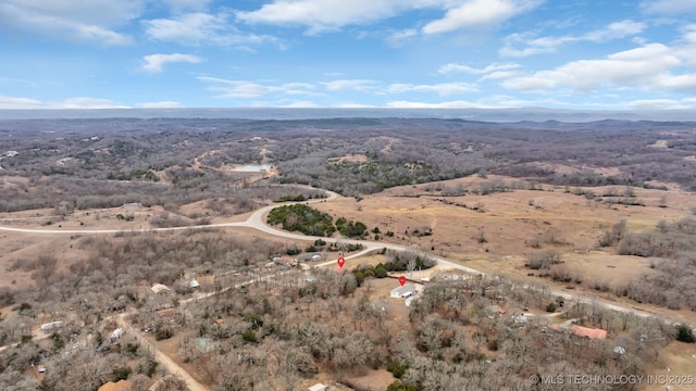 aerial view with a mountain view