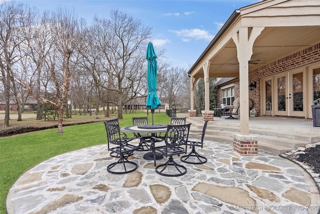 view of patio / terrace with french doors