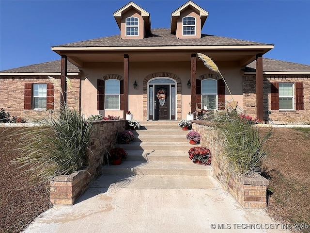 view of front of home with a porch