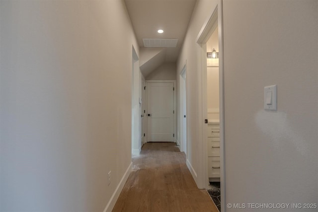 hall featuring hardwood / wood-style floors