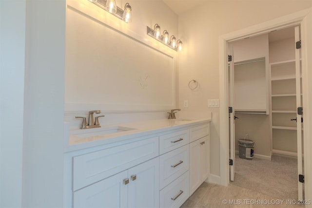 bathroom with vanity