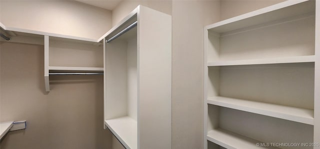 view of walk in closet