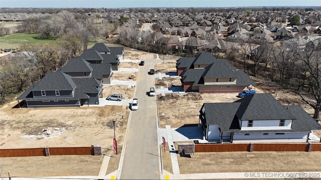 aerial perspective of suburban area