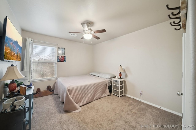 23260 Bessie Blvd, Claremore, OK 74019 - bedroom featuring carpet, baseboards, and a ceiling fan