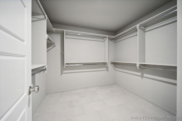 view of walk in closet