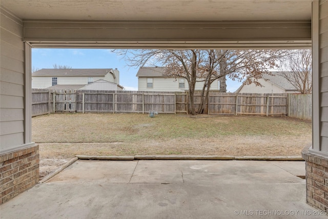 view of yard with a patio