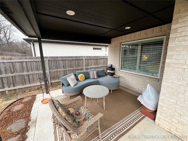 view of patio / terrace with outdoor lounge area