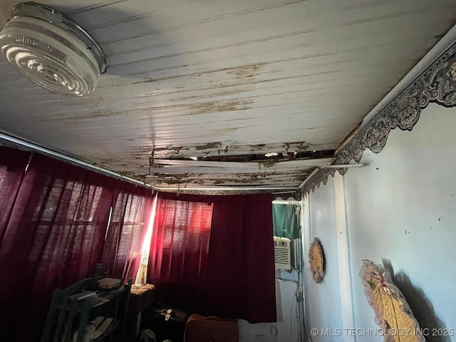 miscellaneous room featuring wood ceiling