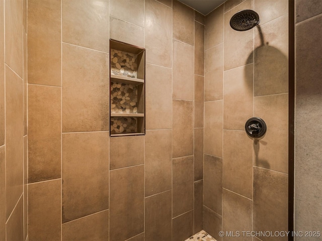 room details featuring tiled shower