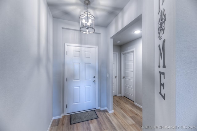 entryway featuring light hardwood / wood-style flooring