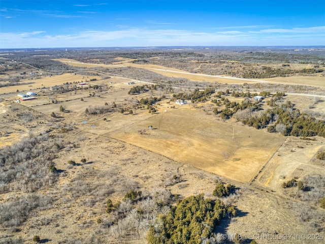 drone / aerial view featuring a rural view