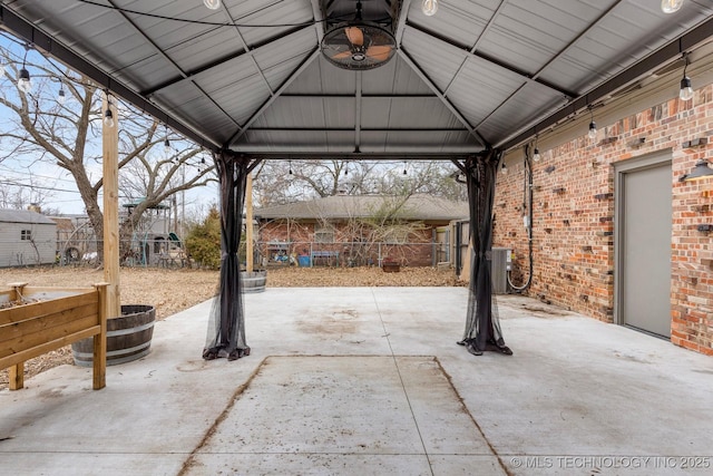 view of patio with a gazebo