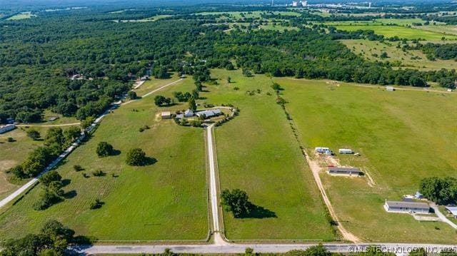 bird's eye view featuring a rural view