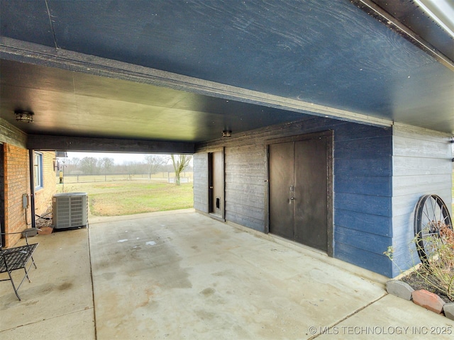 view of patio / terrace featuring central air condition unit