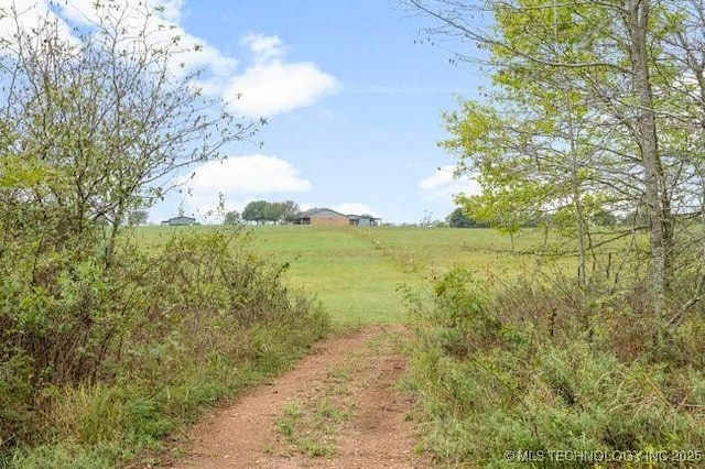 view of landscape featuring a rural view