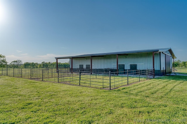 view of horse barn