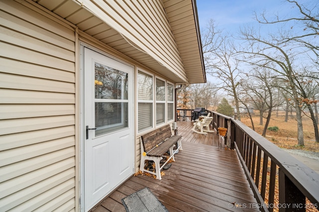 view of wooden deck