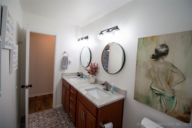 bathroom with vanity